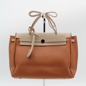 Beige Orange Her Bag- Turkish Quality